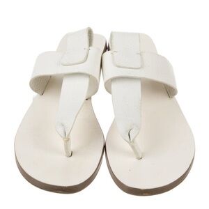 MERCEDES CASTILLO White Leather Sandals